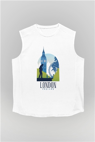 Big Ben Beyaz Unisex Kolsuz Tişört