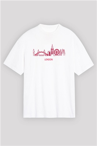 Big Ben Beyaz Unisex Oversize Tişört T-Shirt
