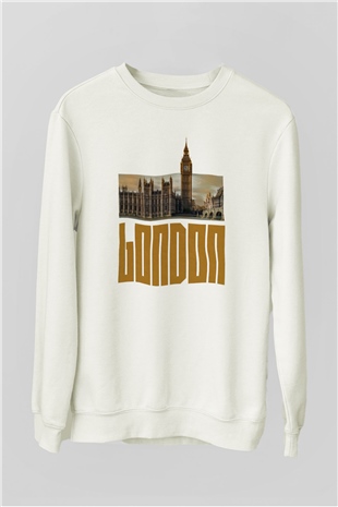 Big Ben Beyaz Unisex Sweatshirt