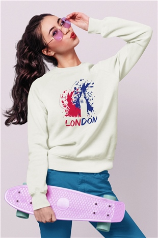 Big Ben Beyaz Unisex Sweatshirt
