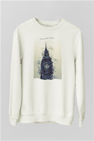 Big Ben Beyaz Unisex Sweatshirt