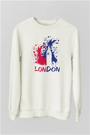Big Ben Beyaz Unisex Sweatshirt