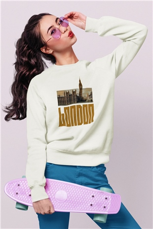 Big Ben Beyaz Unisex Sweatshirt