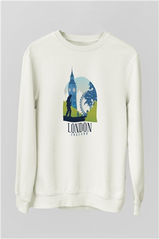 Big Ben Beyaz Unisex Sweatshirt