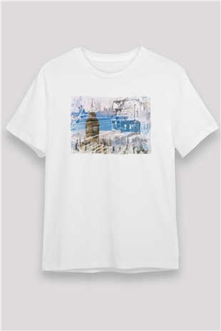 Big Ben Beyaz Unisex Tişört T-Shirt - TişörtFabrikası