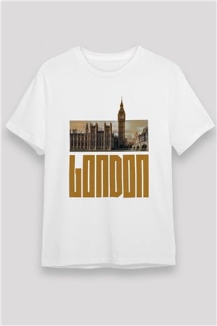 Big Ben Beyaz Unisex Tişört T-Shirt - TişörtFabrikası