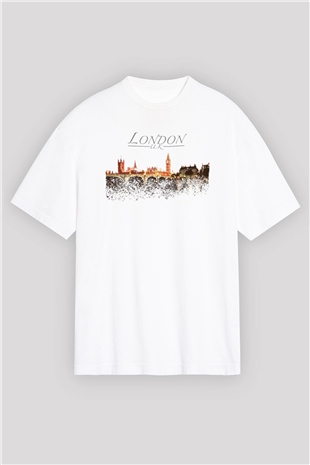 Big Ben Beyaz Oversize Tişört Oversize T-shirt - TişörtFabrikası
