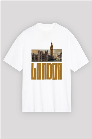 Big Ben Beyaz Oversize Tişört Oversize T-shirt - TişörtFabrikası