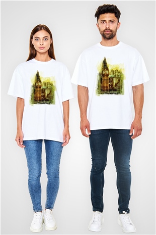 Big Ben Beyaz Oversize Tişört Oversize T-shirt - TişörtFabrikası