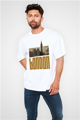 Big Ben Beyaz Oversize Tişört Oversize T-shirt - TişörtFabrikası