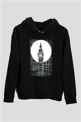 Big Ben Siyah Unisex Hoodie