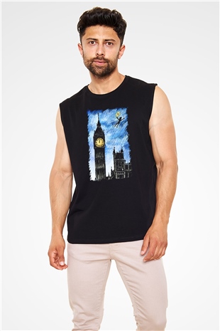 Big Ben Siyah Unisex Kolsuz Tişört