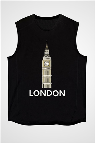 Big Ben Siyah Unisex Kolsuz Tişört