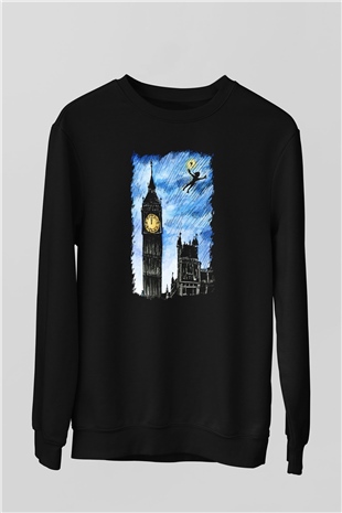 Big Ben Siyah Unisex Sweatshirt