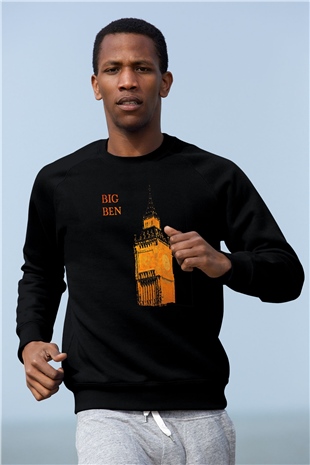 Big Ben Siyah Unisex Sweatshirt
