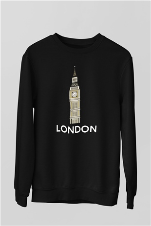 Big Ben Siyah Unisex Sweatshirt