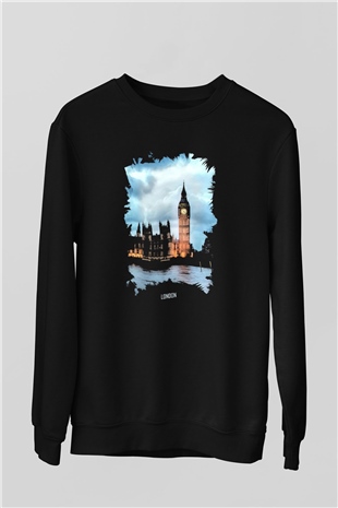 Big Ben Siyah Unisex Sweatshirt