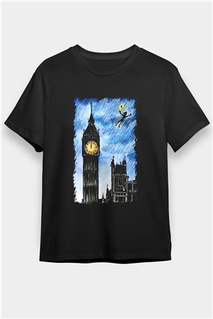 Big Ben Siyah Unisex Tişört T-Shirt - TişörtFabrikası