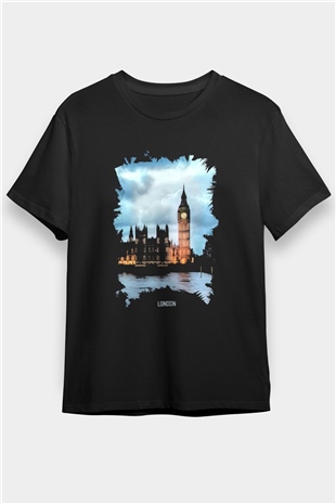 Big Ben Siyah Unisex Tişört T-Shirt - TişörtFabrikası