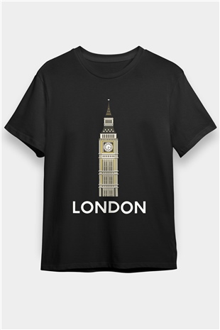 Big Ben Siyah Unisex Tişört T-Shirt - TişörtFabrikası