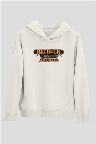 Big Buck Hunter Beyaz Unisex Hoodie