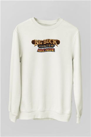 Big Buck Hunter Beyaz Unisex Sweatshirt