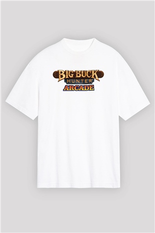Big Buck Hunter Beyaz Oversize Tişört Oversize T-shirt