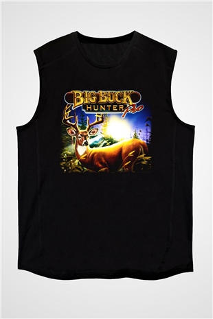 Big Buck Hunter Siyah Unisex Kolsuz Tişört