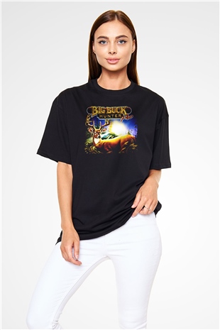 Big Buck Hunter Siyah Unisex Oversize Tişört T-Shirt