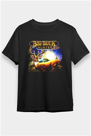 Big Buck Hunter Siyah Unisex Tişört T-Shirt