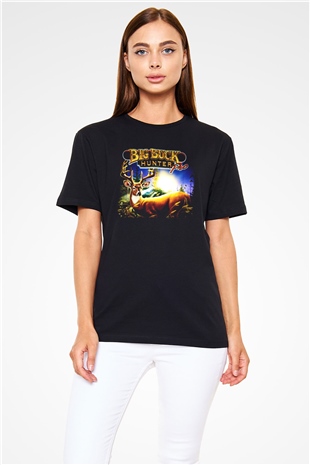 Big Buck Hunter Siyah Unisex Tişört T-Shirt