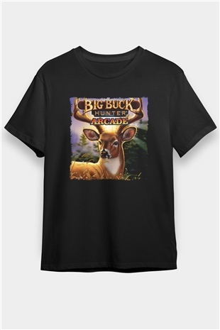 Big Buck Hunter Siyah Unisex Tişört T-Shirt