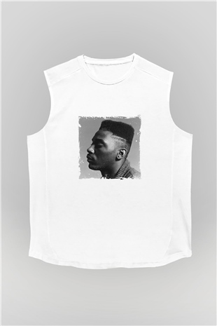 Big Daddy Kane Baskılı Unisex Beyaz Kolsuz Tişört