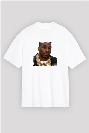 Big Daddy Kane Baskılı Oversize Beyaz Tişört
