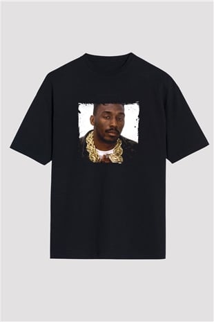 Big Daddy Kane Baskılı Unisex Oversize Siyah Tişört