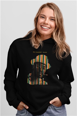 Big Daddy Kane Siyah Unisex Kapüşonlu Sweatshirt
