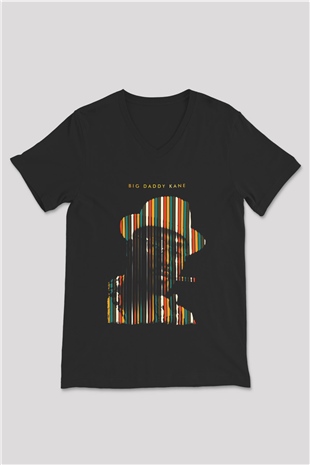 Big Daddy Kane Siyah Unisex V Yaka Tişört