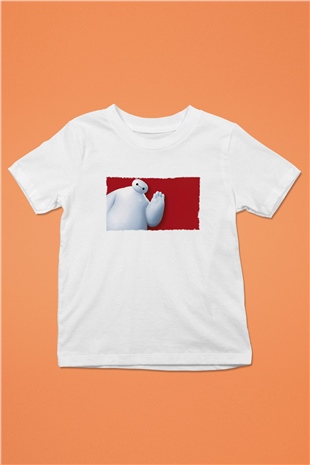Big Hero Baskılı Beyaz Unisex Çocuk Tişört