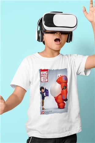 Big Hero Beyaz Unisex Çocuk Tişört