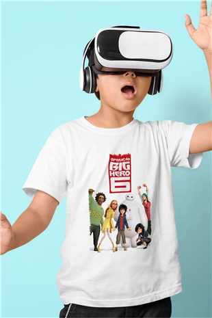 Big Hero Beyaz Unisex Çocuk Tişört