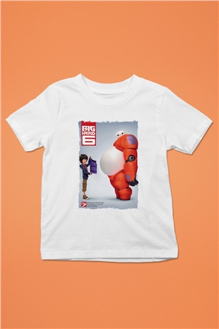 Big Hero Beyaz Unisex Çocuk Tişört