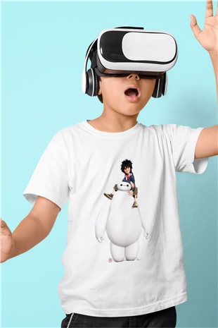 Big Hero Beyaz Unisex Çocuk Tişört