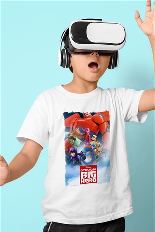 Big Hero Beyaz Unisex Çocuk Tişört