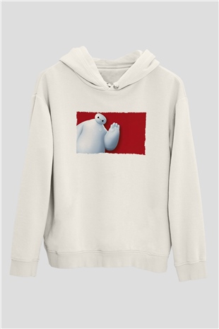 Big Hero Beyaz Unisex Hoodie