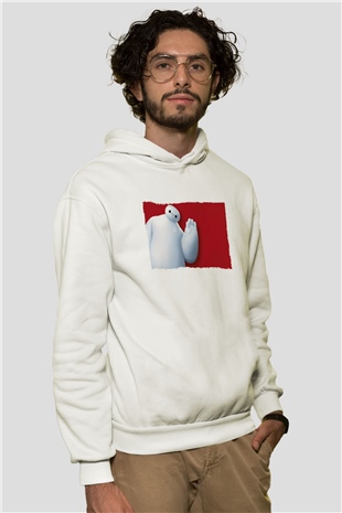 Big Hero Beyaz Unisex Hoodie