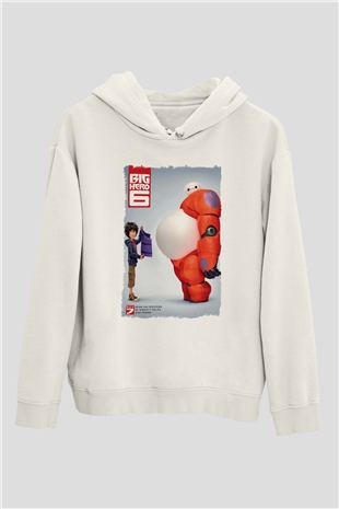 Big Hero Beyaz Unisex Hoodie
