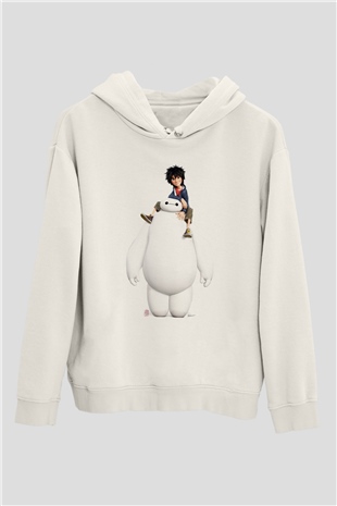 Big Hero Beyaz Unisex Hoodie