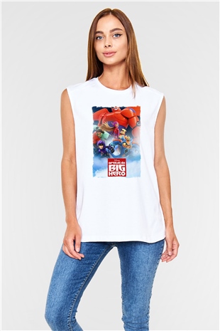 Big Hero Beyaz Unisex Kolsuz Tişört
