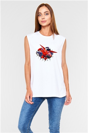 Big Hero Beyaz Unisex Kolsuz Tişört