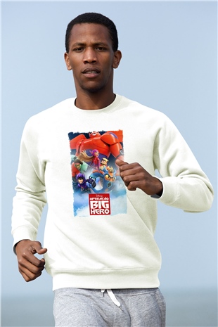 Big Hero Beyaz Unisex Sweatshirt